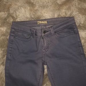 FREE PEOPLE RAW HEM FLARE GREY JEAN